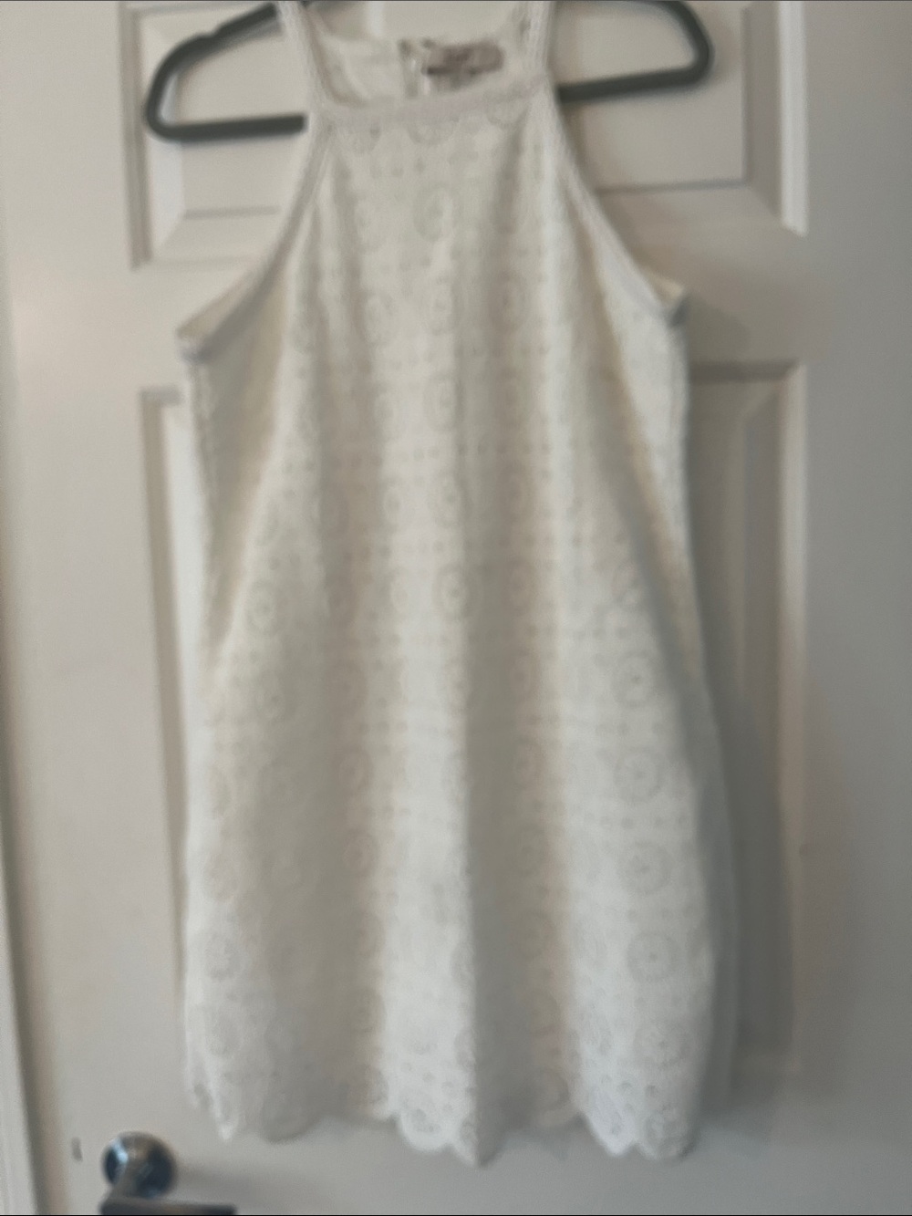 NWOT LOFT White Crochet Halter Dress